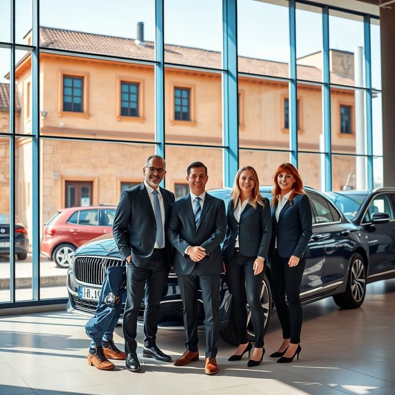 Tim savjetnika Riverbstonea u azurno akcentiranom showroomu u Osijeku